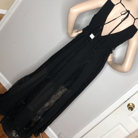 Black Lacey Maxi Dress - Picture 11 of 13